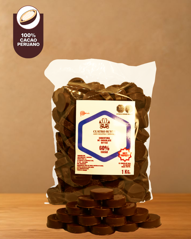 Cobertura de chocolate  al 60% cacao
