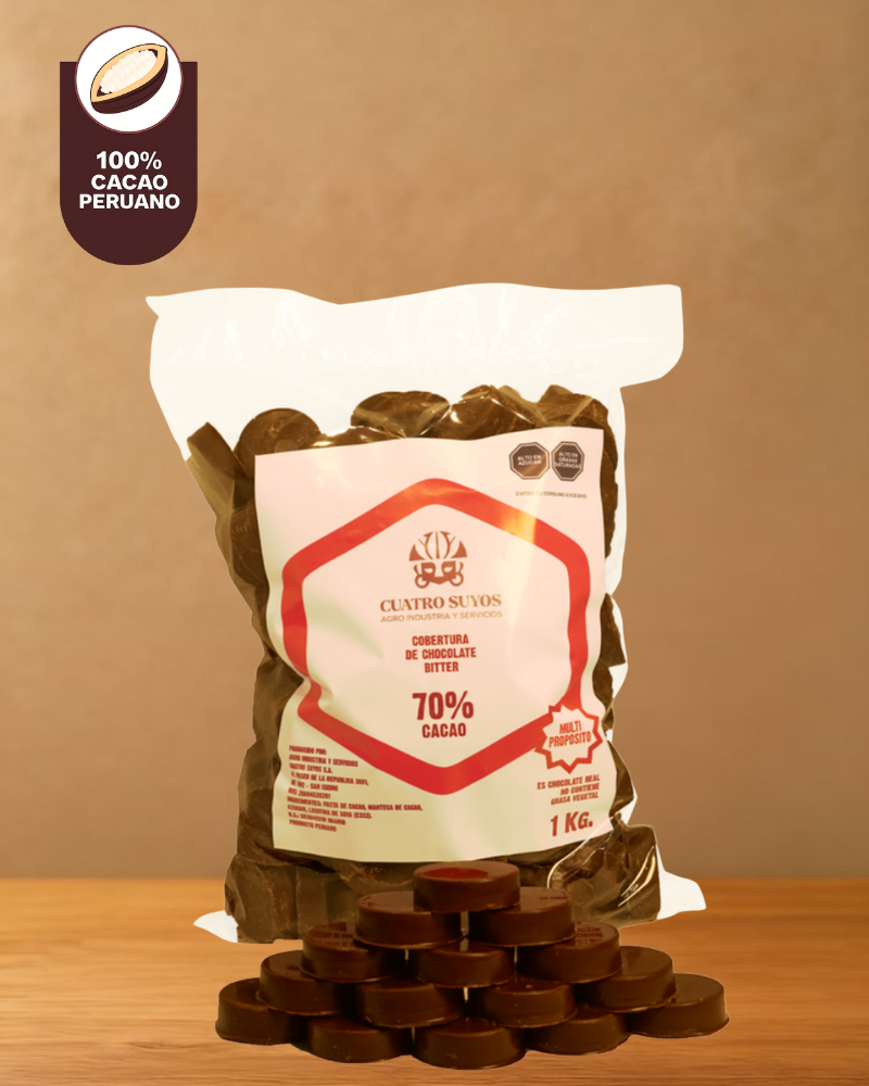 Cobertura de chocolate al 70% cacao